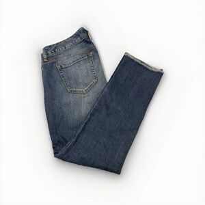 Torrid Boyfriend Jeans Women’s Size 12 Straight Raw Hem Plus Size Blue Denim